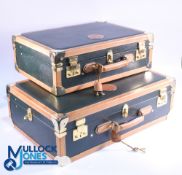 Pair Golf Brother Royal Troon Golf Club Suitcase Luggage, His & Her's - all Florentine leather