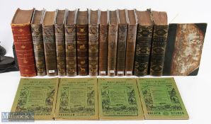 1861-1923 Bailey Magazine Sports & Pastimes: a box of part years, paperback, leather bound