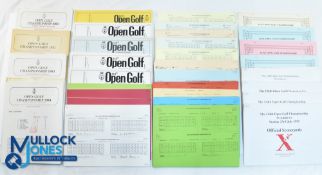 The Open Golf Championship Scorecards 1980-1995 - Copies of computerised analysis and player