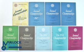 Nine Amateur Athletic Association Championships programme 1946-1960 - 1946, 1947, 1949 x2, 1950,