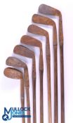 Restoration - 7x Assorted irons - incl' Maxwell iron, Halleys ridge back long iron, Ben Sayers