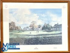 1989 Wentworth Golf Club Signed Kenneth Reed Print, Volvo PGA Championship, ltd ed No.155 of 750