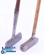 2x Centre Shafted Blade Putters to incl short hosel rectangular shaped duplex putter with one face
