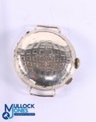 Dunlop Square Mesh 9ct Gold Golf ball pocket watch with 