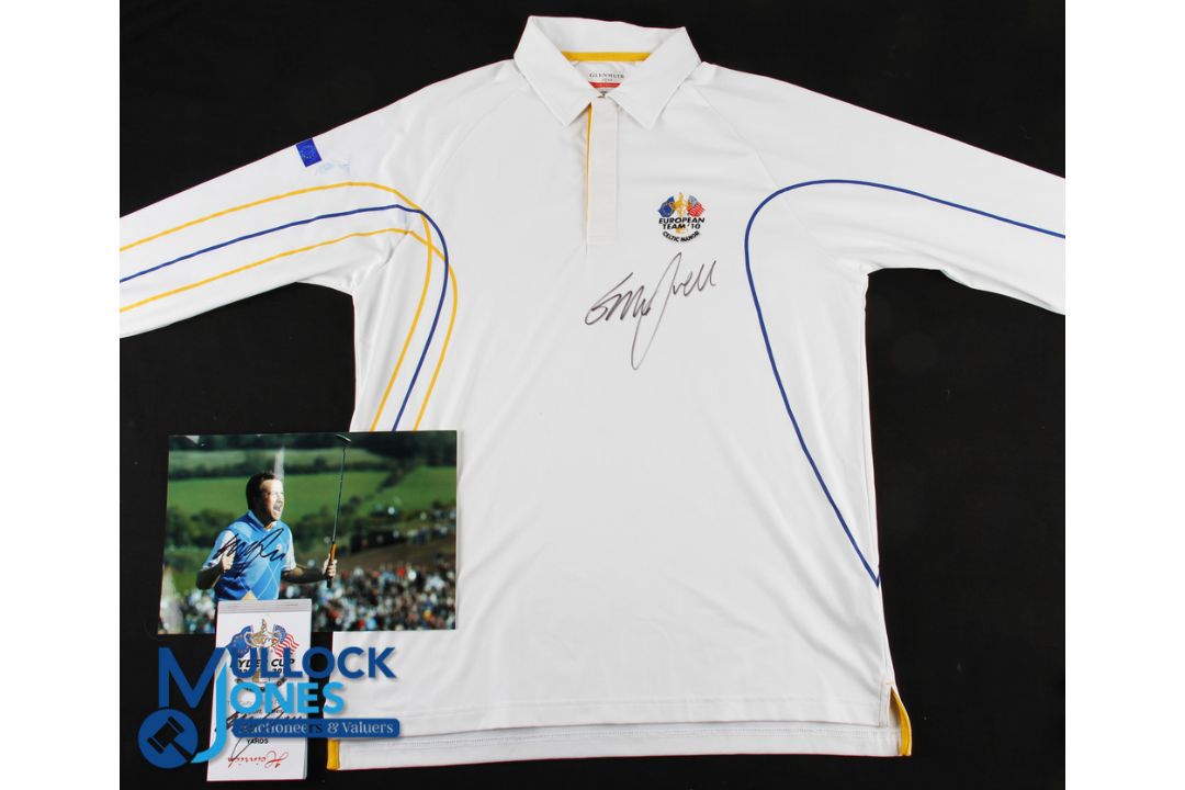 Graeme McDowell 2010 Ryder Cup Celtic Manor Official European Team Signed Shirt, Official Course - Image 1 of 3