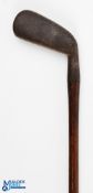 Spalding model CC spring faced cleek with bore through hosel showing the heavily lined attached face