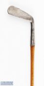 Clapshaw & Cleave of Brighton oversized mid-iron stamped with the maker's mark to the toe of the