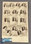 1905 Australia Eleven Cricket Test Tour Postcard, postally used G