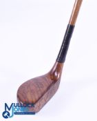 F H Ayres London longnose putter stamped with maker's details (indistinct) to the crown, and stamped
