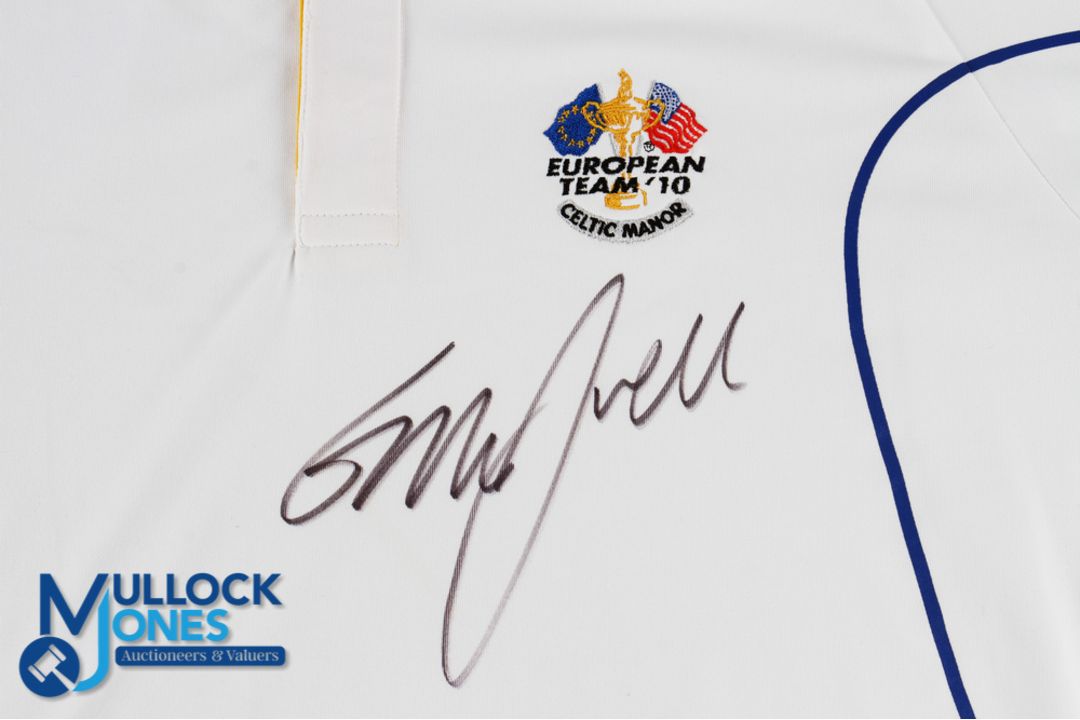 Graeme McDowell 2010 Ryder Cup Celtic Manor Official European Team Signed Shirt, Official Course - Image 2 of 3