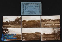 6 Golf Club Courses Links Postcards, all real photograph of Liphook Hants, in original envelope