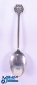 1938 Stanmore Golf Club large silver dessert spoon - hallmarked Sheffield 1938/39 c/w makers