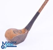 Rare all original Burke's end grain Patent pending golden persimmon spoon stamped with the maker's