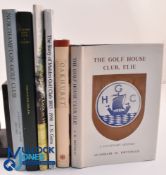 Six Golf Club Hardback History Books - The Golf House Club, Elie A Centenary History 1975 Alasdair M