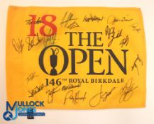 Autographs - Multi-signed 2017 The Open Royal Birkdale Golf Pin Flag signed in ink to the front,
