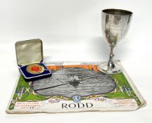 1912 Stockholm Olympic Rowing Programme Rodd plus a 1925 silver rowing cup Hallmarked Chester