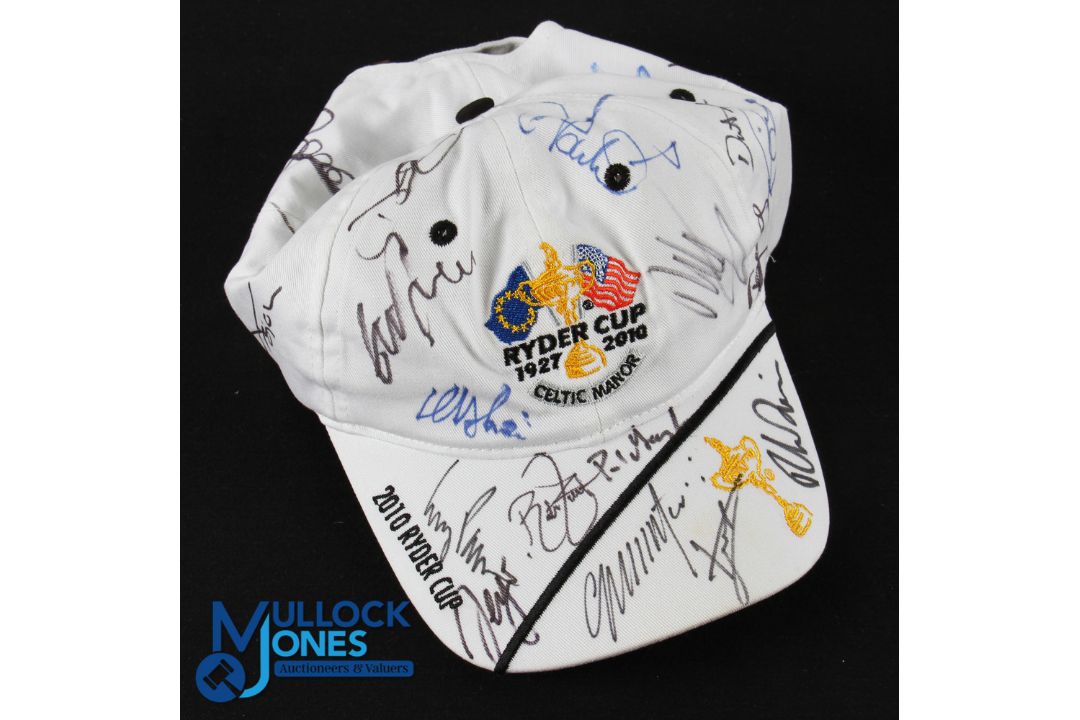 2010 Ryder Cup Celtic Manor Embroidered Signed Golf Cap - signed by the European team players, Capt.