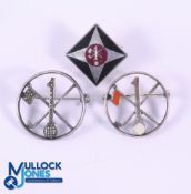 Collection of Various Golf 'Hole in One' Silver and Silver & Enamel bar brooches (3) - Silver