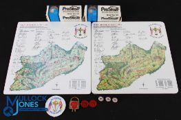 Collection of 1981 Ryder Cup Walton Heath Souvenir Items (9) 2x place mats have facsimile signatures