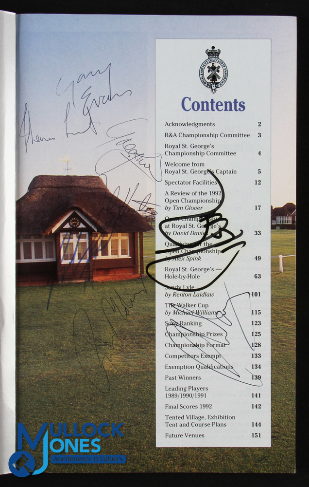 1993 Royal St George's Open Golf Champion Multiple Signed Programme - to incl 8x major winners to - Image 2 of 4