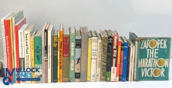 A collection of 34 assorted athletics books and publications