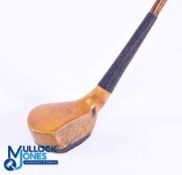 Rare and unusual Lillywhite golden persimmon bent neck off-set scared neck brassie with full brass