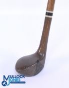 Interesting Early Sunday Golf Walking Stick fitted with persimmon socket head curved sole wood
