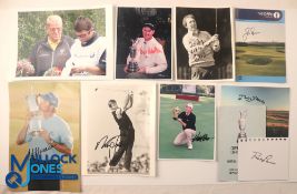 Autographs - Selection of Signed Golf Photographs featuring Nick Faldo, Henrik Stenson, Todd