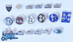 Eighteen Leicester City Football Club enamel badges