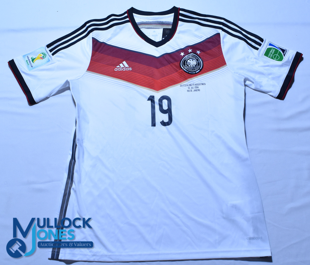 2014 World Cup Germany FC home football shirt - v Argentina #19 Gotze - Adidas, White, short