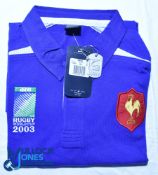France 2003 Rugby Union World Cup Jersey - Nike, Size XXL, with tags G