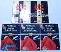 Five Australia/New Zealand v Irish & British Lions programmes 2001 and 2005. Good condition