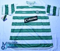 Celtic FC home football shirt 2003-2004 100 years of the Hoops, Umbro / Carling, size XL, green/