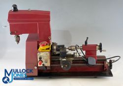 Chester Mini Lathe Machine Miniature Multifunction Metal Motorized Lathe Drill DIY Tool, suit