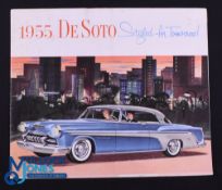 De Soto 1955 Sales Brochure - A very fine 5 page fold out sales Brochure with 8 illustrations all in