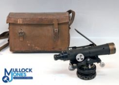 Hilger & Watts Theodolite No.72663 with 2 Vintage Tripods Measuring Staff Scientific Civil