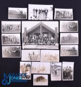 1930 British & I Lions Personal Photos in NZ Maori Villages c.20: To include one fine 8.5