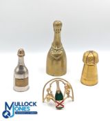 Champagne Collectables: to include a French pepper grinder, brass champagne wired cork, Rheingold
