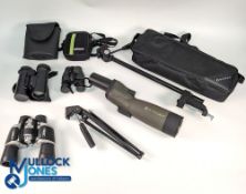 Barska Spotting Scope 20 60 x 60mm, with stand in original bag, plus a Opticron stand with table