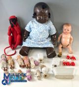 Old Porcelain Head Am Armand Marseille 351 5/0 Doll Porcelain - Doll Baby head - with Papier Mache