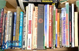 Two boxes of Military Books including An Outline History of the Great War 1929 G V Carey, The