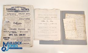 Ephemera - carton containing a good selection of ephemera including: a 1900 edition of the ILN;