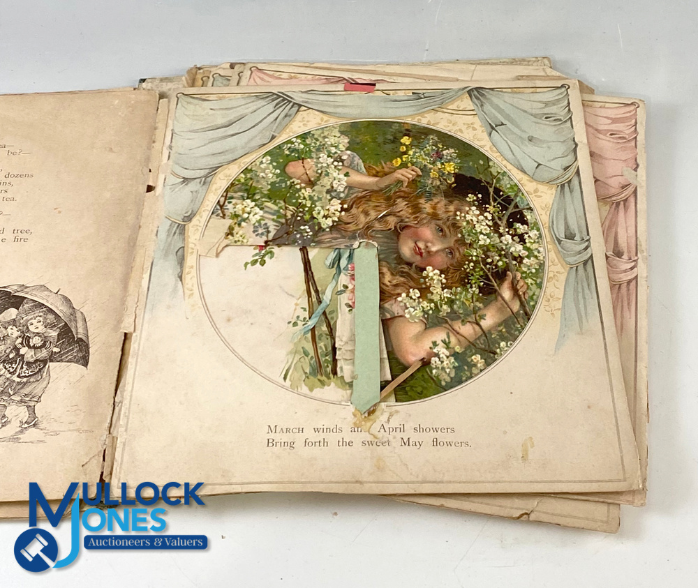 Period Children Toys, Books Jigsaws, to include wooden bricks, pull along duck, spinning top - Image 5 of 5