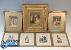 A Collection of Prints, to include 2 George Baxter (after Frederick Thomas Baynes) children