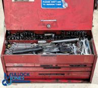 Vintage Large Snap on Tool Chest Lockable Box, with a large selection of engineering, mechanic