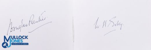 Rare 1930 British & I Lions Fully Signed Autograph Book: Clean padded leatherette book, 5