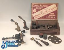 Shot Gun Cartridge Making Tools, Accessories Tins Measures, all within a good Clarke Nickolls