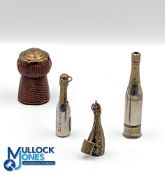 Champagne Collectables, to include a champagne cork top lighter - made of brass and copper,