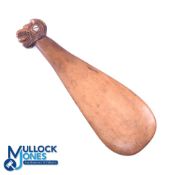 Maori Traditional Flat Carved Wahaika/Club: Magnificent item, approx. 16