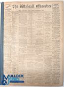 The Walsall Observer Newspaper - an extra-large folio of a bound set of the weekly newspaper from